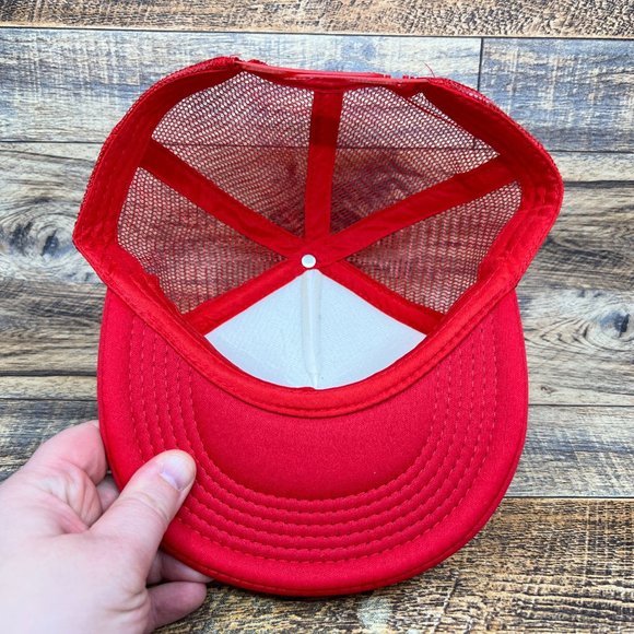 Vintage ACE Hardware Mens Trucker Hat Red Snapback 1968 Logo Mesh Baseball Cap - Picture 5 of 7